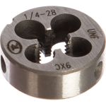 Дюймовая плашка ТехноСталь 1/4"-28 UNF 60 9ХС t254060 (артикул 15926708) – фото 1
