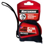 Рулетка с автостопом и магнитом Монтажник 5 м х 25 мм 602525 (артикул 16284110) – фото 1