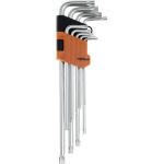 Набор ключей Г-образных TORX с отверстием TH10-TH50 9 предметов AV Steel AV-369309 (артикул 15909896) – фото 1