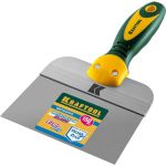Фасадный шпатель Kraftool с двухкомпонентной ручкой нержавеющее полотно 150 мм 10036-150 (артикул 13671628) – фото 1