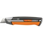 Строительный нож с выдвижным сменным лезвием Fiskars 25мм CarbonMax 1027228 (артикул 16494269) – фото 1