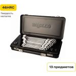 Набор комбинированных шарнирных ключей с трещоткой 13 предметов Inforce 06-05-53 (артикул 15776528) – фото 1
