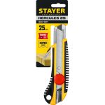 Нож с винтовым фиксатором Stayer HERCULES-25 сегментированные лезвия 25 мм 09141_z01 (артикул 15924159) – фото 1