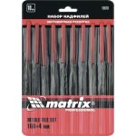 Набор надфилей 160х4мм, 10шт, обрезиненные рукоятки MATRIX 15818 (артикул 15569146) – фото 1