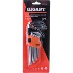 Набор шестигранных ключей TORX с отверстием 9 шт Gigant GHKS-9 (артикул 16033120) – фото 1