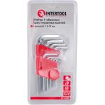 Набор Г-образных шестигранных ключей INTERTOOL 9 шт., 1.5-10 мм, Cr-V HT-0601 (артикул 20216596) – фото 1