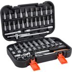 Набор инструментов STHOR 1/4 56 предметов пластиковый кейс 58643 (артикул 16128948) – фото 1