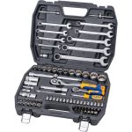 Набор инструмента 1/2 Dr и 1/4 Dr 82 предметов с 12 гранными головками KRAFT KT 700681 (артикул 15966150) – фото 1