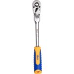 Удлиненная трещоточная рукоятка KRAFT шарнирная, 3/8”Dr, 72 зуба KT 705034 (артикул 16421345) – фото 1