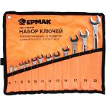Набор рожково-накидных ключей ЕРМАК 12 предметов, 6-22мм, усиленные, в сумке 736-046 (артикул 18214117) – фото 1