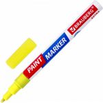 Лаковый маркер-краска BRAUBERG EXTRA paint marker 2 мм, желтый, улучшенная нитро-основа, 151973 (артикул 16729406) – фото 1
