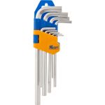 Набор торцевых шестигранных Г-образных ключей, длинных 9шт KRAFT KT 700568 (артикул 15966139) – фото 1