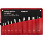 Набор трубчатых торцевых ключей REXANT 6x22 мм, 10 шт, вороток, оцинкованные, в сумке 12-5872-2 (артикул 21985222) – фото 1