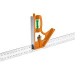 Многофункциональная линейка с уровнем NEO Tools 30 см, нержавеющая сталь 72-125 (артикул 16536107) – фото 1