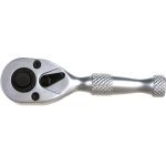 Реверсивная короткая трещотка с накаткой 1/4 L-90мм 72 зуба ROCKFORCE RF-802226 (артикул 15990842) – фото 1