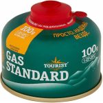 Газовый баллон TOURIST GAS STANDARD, 100 г, с клапаном резьбового типа TBR-100 (артикул 15880708) – фото 1