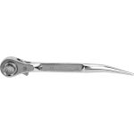 Хромированный торцевой трещоточный укороченный ключ HORTZ 10х12 HOR 121322 (артикул 16036813) – фото 1