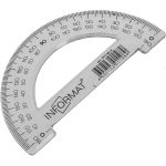 Транспортир INFORMAT 180 гр, 10 см, пластик, прозрачный ТРПТ180-10 (артикул 16908343) – фото 1