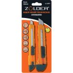 Набор ножей ZOLDER Standard с сегментированными лезвиями 9 и 18 мм CS-1007 (артикул 16474088) – фото 1