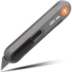 Технический нож DELI home series gray ht4008c Т-образное лезвие, эксклюзивный дизайн, софттач пластик, безопасная конструкция, подарочная упаковка 112885 (артикул 26146019) – фото 1
