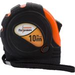 Рулетка Петрович обрезиненная, оранжевая, 10 м, 25 мм, три кнопки стопа 4100000782 (артикул 22764945) – фото 1
