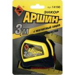 Рулетка Энкор 3 м АРШИН автостоп с магнитным зацепом 14190 (артикул 16474649) – фото 1