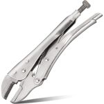 Зажимные клещи DELI dl109010 с прямыми губками, 220мм, рабочий ход 65мм, регулировочный винт 110710 (артикул 26157911) – фото 1