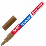 Лаковый маркер-краска BRAUBERG EXTRA paint marker 2 мм, золотой, улучшенная нитро-основа, 151972 (артикул 16729066) – фото 1