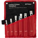 Набор трубчатых торцевых ключей REXANT 8x17 мм, 6 шт, вороток, оцинкованные, в сумке 12-5874-2 (артикул 21985228) – фото 1