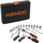 Набор инструмента с трещоткой KENDO 1/4" 42 шт. 90562 (артикул 16425299) – фото 1