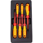 Набор отвёрток KNIPEX VDE, тонкие, 6 предметов, SL2.5/4, PlusMinus PH/S PZ/S 1/2 KN-002012V05 (артикул 16199886) – фото 1