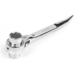 Хромированный торцевой трещоточный укороченный ключ HORTZ 22х24 HOR 121330 (артикул 16036818) – фото 1