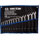 Набор комбинированных ключей KING TONY 6-19 мм, чехол из теторона, 14 предметов 12D14MRN05 (артикул 22870797) – фото 1