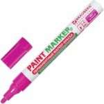 Лаковый маркер-краска BRAUBERG paint marker 4 мм, розовый, без ксилола, без запаха 151436 (артикул 16475409) – фото 1