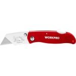 Складной быстросменный нож WORKPRO пластиковый, трапециевидные лезвия WP211002 (артикул 23306715) – фото 1