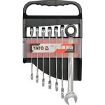 Набор комбинированных ключей с трещоткой YATO 7пр YT-0208 (артикул 29945924) – фото 1