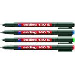 Набор маркеров для пленок и ПВХ EDDING E-140 permanent 0.3мм черный, красный, зеленый, синий 09-3995-9 (артикул 15549572) – фото 1