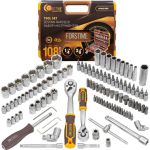 Набор инструментов в пластиковом кейсе FORSTIME 1/4"", 3/8"" 108 предметов FT-41082-5DS57355 (артикул 31280541) – фото 1