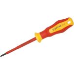 Диэлектрическая крестовая отвертка SHTOK 1000В Ph1x100 мм 09205 (артикул 15520514) – фото 1