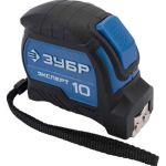 Рулетка Зубр ЭКСПЕРТ, двухкомпонентный корпус, ав??остоп, 10м/25мм 34057-10-25_z02 (артикул 15545165) – фото 1