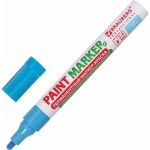 Лаковый маркер-краска BRAUBERG paint marker 4 мм, голубой, без ксилола, без запаха 151435 (артикул 16475318) – фото 1