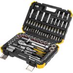 Набор инструментов KRANZ 1/2"", 1/4"", CRV, пластиковый кейс, 94 предмета KR-66-6694 (артикул 28479842) – фото 1