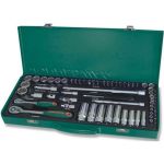 Набор стандартных и глубоких торцевых головок 1/4" и 3/8"DR 4-24 мм Jonnesway S04H3157S (артикул 13938503) – фото 1
