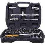 Набор торцевых головок и ключей DELI dl1032 1/2"", муфты из стали 50bv30 Cr-V, высококачественная пластиковая коробка, 32 шт. 104461 (артикул 23753133) – фото 1