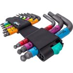 Набор Г-образных метрических ключей WERA 950/9 Hex-Plus Multicolour 2 BlackLaser WE-133164 (артикул 16199843) – фото 1