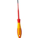 Отвертка KNIPEX SL4.0x0.8 шлицевая тонкая VDE, L лезвия 100 мм, 1000V, 2-комп. рук-ка KN-982040SL (артикул 15723439) – фото 1