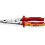 Инструмент для зачистки гармонизированных европейских кабелей KNIPEX из закаленной стали, хром, двухкомпонентные диэлектрические ручки KN-1376200ME (артикул 26520266) – фото 1