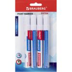 Лаковый маркер-краска BRAUBERG EXTRA paint marker 4 мм, БЕЛЫЕ, НАБОР 4 шт., 152000 (артикул 16729676) – фото 1