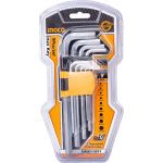 Набор шестигранников INGCO HEX Long 1,5-10мм. INDUSTRIAL HHK11091 (артикул 16651427) – фото 1