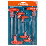 Набор шестигранных Т-образный ключей 7 штук Кратон INDUSTRIAL 2 19 04 001 (артикул 15723327) – фото 1